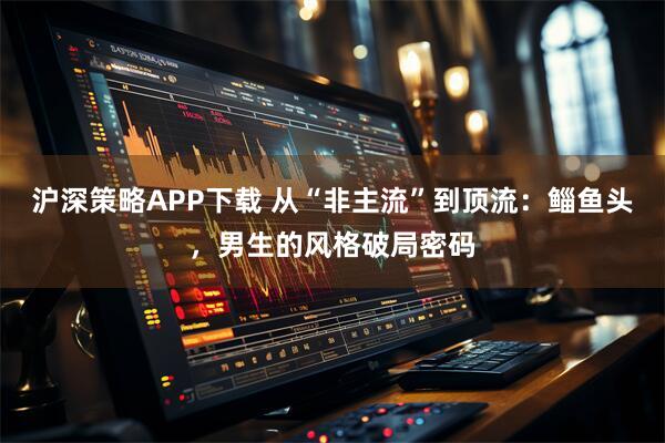 沪深策略APP下载 从“非主流”到顶流：鲻鱼头，男生的风格破局密码